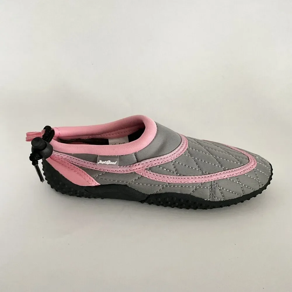 Just Speed Water Shoe Trim Slip-on Beach Pool Gray Kids 3
